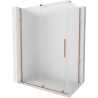 Mexen Velar schuifdouchecabine 150 x 75 cm, mat, geborsteld koper - 871-150-075-31-65