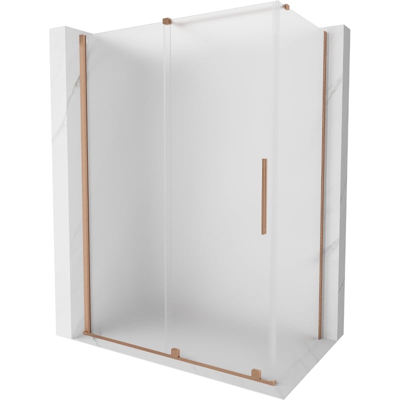 Mexen Velar lükand dušikabiin 150 x 85 cm, härmatis, harjatud vask - 871-150-085-31-65