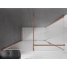 Mexen Velar lükand dušikabiin 150 x 85 cm, härmatis, harjatud vask - 871-150-085-31-65