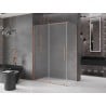 Mexen Velar sliding shower cabin 140 x 85 cm, frost, brushed copper - 871-140-085-31-65