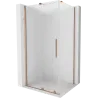 Mexen Velar sliding shower cabin 130 x 100 cm, frost, brushed copper - 871-130-100-31-65