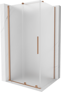 Mexen Velar συρόμενη καμπίνα ντους 130 x 90 cm, παγετός, βουρτσισμένος χαλκός