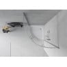 Mexen Rio cabina doccia semicircolare 70 x 70 cm, trasparente, cromo + piatto doccia, bianco - 863-070-070-01-00-4710