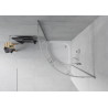 Mexen Rio halvcirkelformad duschkabin 70 x 70 cm, transparent, krom + bricka, vit - 863-070-070-01-00-4710