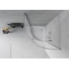 Mexen Rio cabina doccia semicircolare 70 x 70 cm, ghiaccio, cromo + piatto doccia Rio, bianco - 863-070-070-01-30-4710