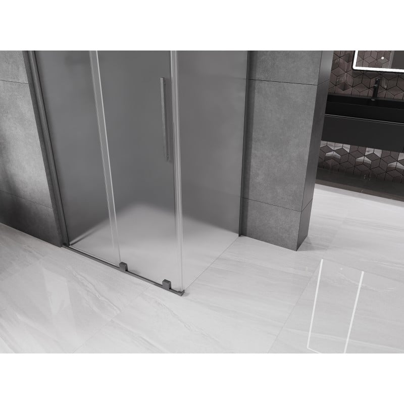Mexen Velar kabina prysznicowa rozsuwana 120 x 80 cm, szron, gun gray szczotkowany - 871-120-080-31-66