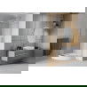 Mexen Rio halfronde douchecabine 80 x 80 cm, matglas, chroom + Rio douchebak, wit - 863-080-080-01-30-4710