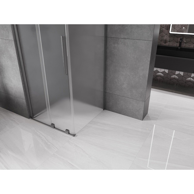 Mexen Velar klizna za tuš klizna 120 x 120 cm, mat, četkano tamno sivo - 871-120-120-31-66