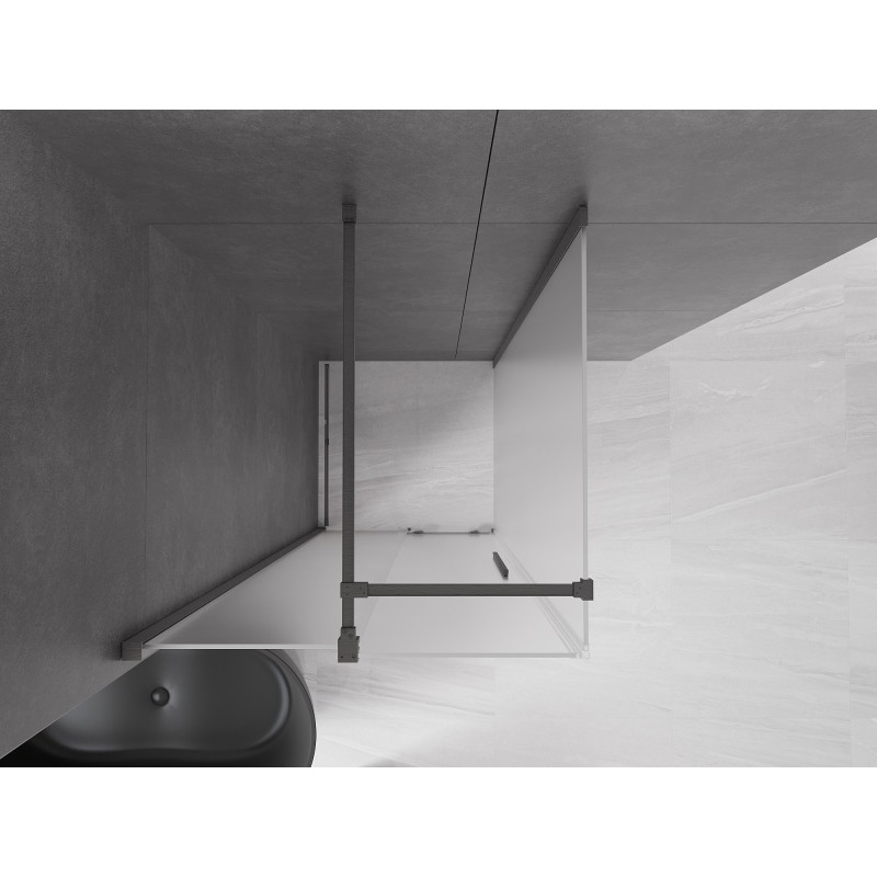 Mexen Velar klizna za tuš klizna 120 x 120 cm, mat, četkano tamno sivo - 871-120-120-31-66