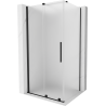 Mexen Velar liugustega dušinurk 90 x 75 cm, mattklaas, must - 871-090-075-31-70