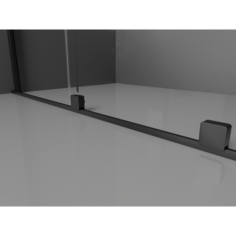 Mexen Velar καμπίνα ντους συρόμενη 90 x 70 cm, αμμοβολή, μαύρη - 871-090-070-31-70