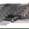 Mexen Velar Schiebeduschkabine 90 x 100 cm, matt, schwarz - 871-090-100-31-70