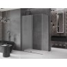 Mexen Velar klizna tuš kabina klizna 150 x 90 cm, inje, četkano oružje sivo - 871-150-090-31-66