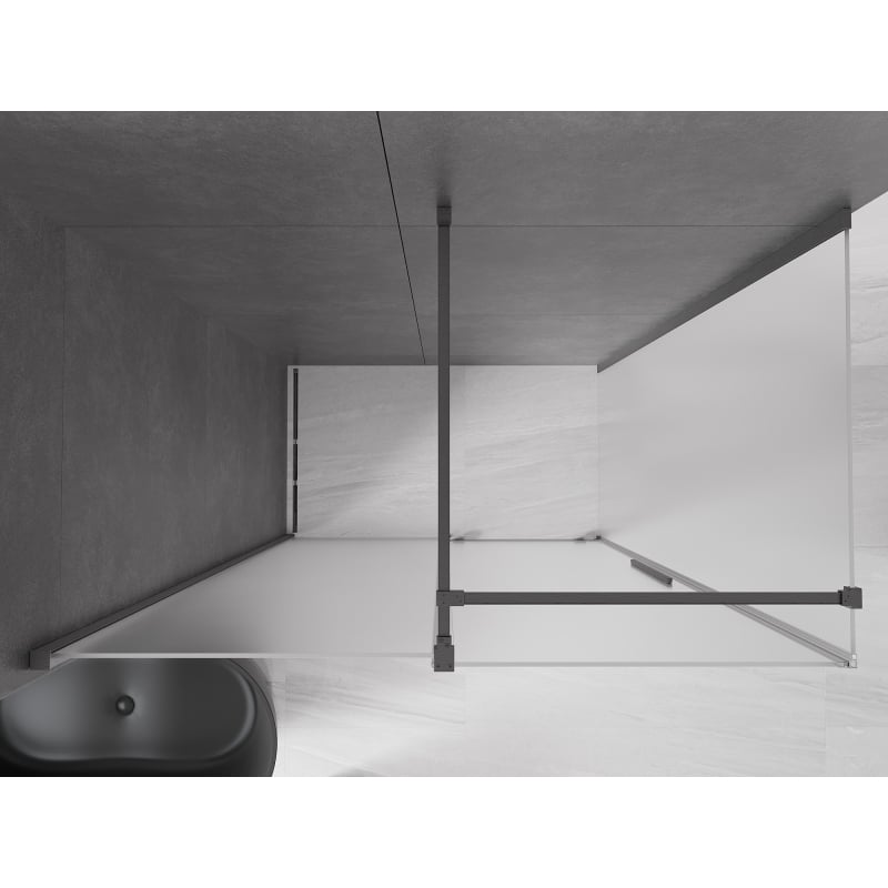 Mexen Velar lükand dušikabiin 150 x 80 cm, mattklaas, harjatud relvateras - 871-150-080-31-66