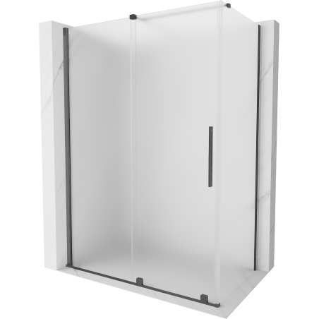 Mexen Velar cabine de douche coulissante 150 x 70 cm, givré, gris pistolet brossé - 871-150-070-31-66