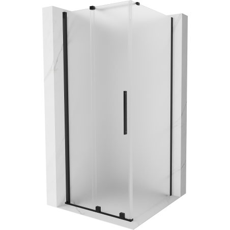 Mexen Velar drsna tuš kabina 90 x 90 cm, motni, črna - 871-090-090-31-70