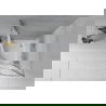 Mexen Rio cabine de douche semi-circulaire 90 x 90 cm, bandes blanches, chrome + receveur Rio, blanc - 863-090-090-01-20-4710