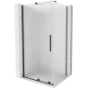 Mexen Velar sliding shower enclosure 100 x 90 cm, frost, black - 871-100-090-31-70