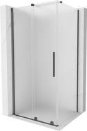 Mexen Velar Schiebedusche 130 x 90 cm, gefrostet, gebürstetes Gun Gray - 871-130-090-31-66