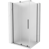 Mexen Velar cabine de douche coulissante 130 x 85 cm, givré, gris canon brossé - 871-130-085-31-66