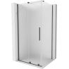 Mexen Velar Duschkabine, verschiebbar, 130 x 85 cm, Mattglas, gebürstet Gun Gray - 871-130-085-31-66