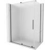 Mexen Velar schuifdouchecabine 160 x 80 cm, matglas, geborsteld geweergrijs - 871-160-080-31-66