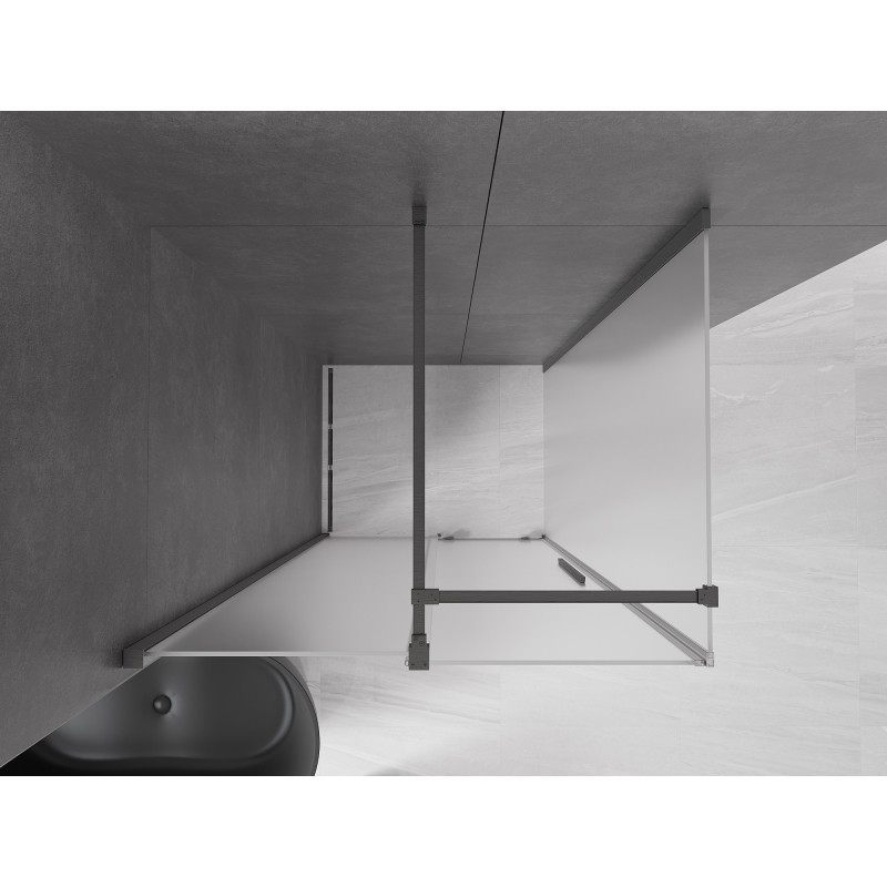 Mexen Velar Schiebedusche 130 x 90 cm, gefrostet, gebürstetes Gun Gray - 871-130-090-31-66