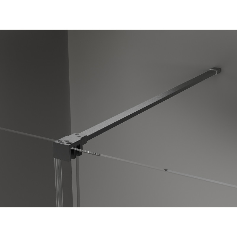 Mexen Velar Schiebedusche 130 x 90 cm, gefrostet, gebürstetes Gun Gray - 871-130-090-31-66