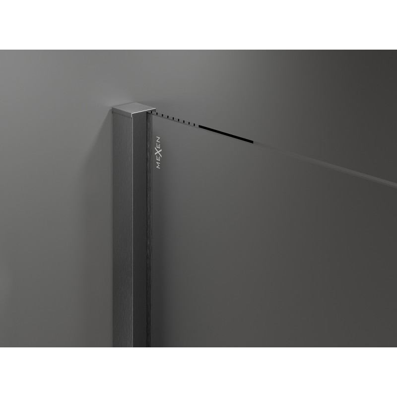 Mexen Velar Schiebedusche 130 x 90 cm, gefrostet, gebürstetes Gun Gray - 871-130-090-31-66