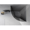 Mexen Rio puoliympyrän muotoinen suihkukaappi 70 x 70 cm, grafiitti, kromi + suihkuallas, valkoinen - 863-070-070-01-40-4710