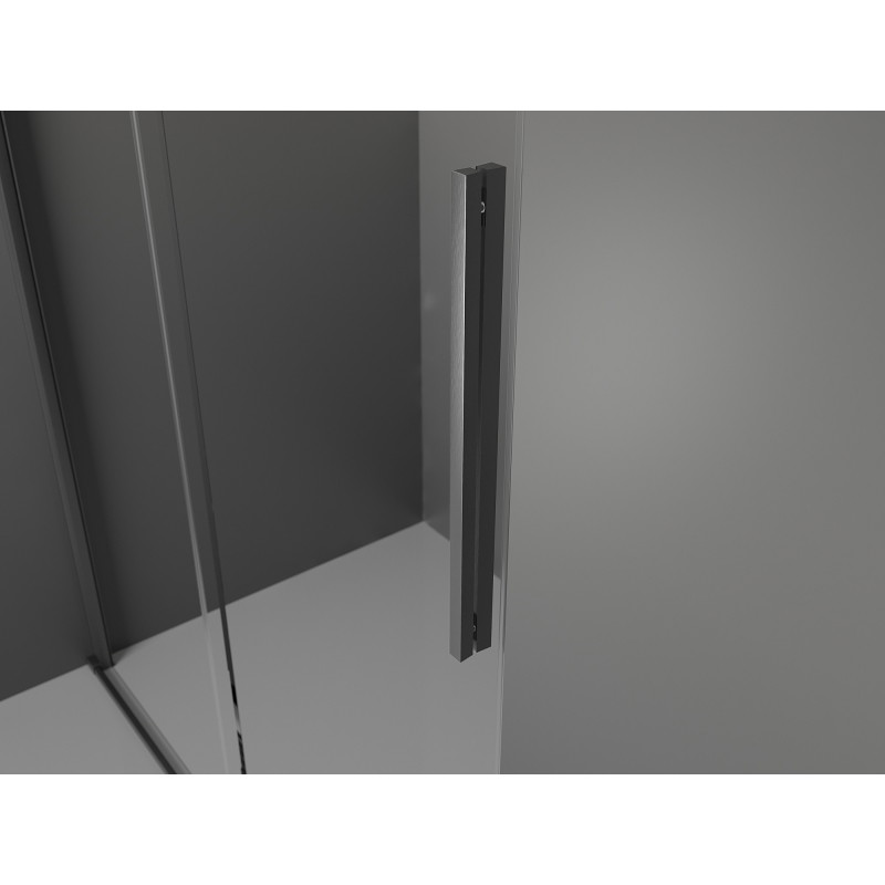 Mexen Velar Schiebedusche 130 x 90 cm, gefrostet, gebürstetes Gun Gray - 871-130-090-31-66