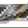 Mexen Rio halfronde douchecabine 70 x 70 cm, grafiet, chroom + Rio douchebak, wit - 863-070-070-01-40-4710