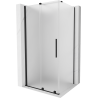 Mexen Velar cabine de douche coulissante 110 x 85 cm, givrée, noire - 871-110-085-31-70