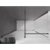 Mexen Velar cabine de douche coulissante 160 x 70 cm, givré, gris foncé brossé - 871-160-070-31-66