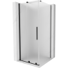 Mexen Velar sliding shower cabin 120 x 120 cm, frosted, black - 871-120-120-31-70