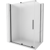 Mexen Velar sliding shower enclosure 130 x 75 cm, frost, black - 871-130-075-31-70