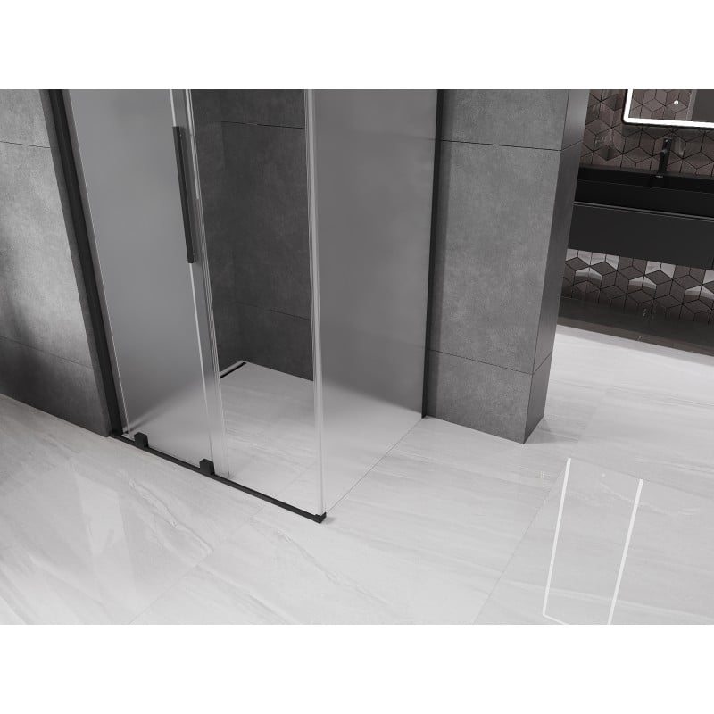 Mexen Velar kabina prysznicowa rozsuwana 130 x 90 cm, szron, czarna - 871-130-090-31-70