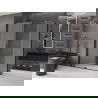 Mexen Velar Duschkabine schiebbar 140 x 80 cm, Frost, Schwarz - 871-140-080-31-70