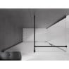 Mexen Velar sliding shower cabin 140 x 75 cm, frost, black - 871-140-075-31-70