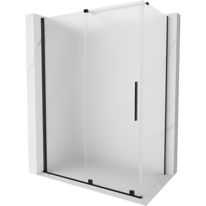 Mexen Velar klizna tuš kabina klizna vrata 150 x 80 cm, mutno, crna - 871-150-080-31-70