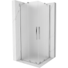 Mexen Velar Duo Duschkabine, schiebbar 80 x 80 cm, matt, chrom - 871-080-080-32-01