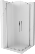 Mexen Velar Duo schuifdouchecabine 80 x 80 cm, matglas, chroom - 871-080-080-32-01