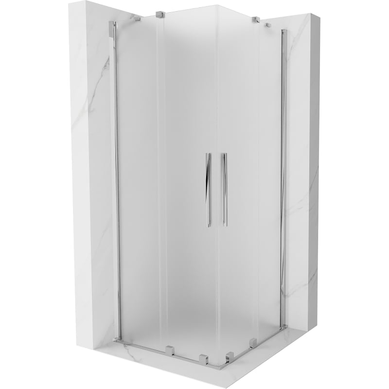 Mexen Velar Duo lükand dušinurk 90 x 90 cm, matt, kroom - 871-090-090-32-01