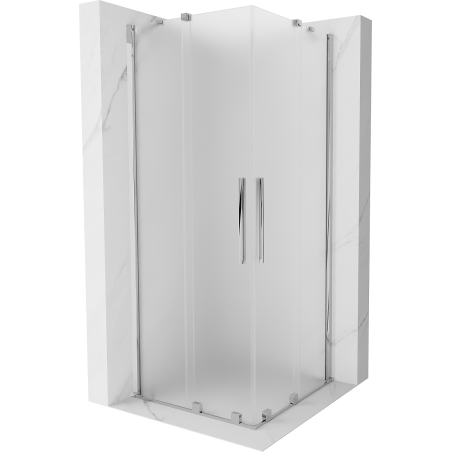 Mexen Velar Duo klizna tuš kabina klizna 90 x 90 cm, mraz, krom - 871-090-090-32-01