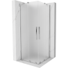 Mexen Velar Duo Duschkabine schiebbar 90 x 90 cm, mattiertes Glas, Chrom - 871-090-090-32-01
