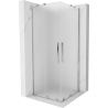 Mexen Velar Duo lükand dušinurk 90 x 90 cm, matt, kroom - 871-090-090-32-01