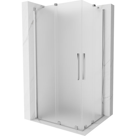 Mexen Velar Duo cabina de ducha corredera 90 x 80 cm, escarcha, cromo - 871-090-080-32-01