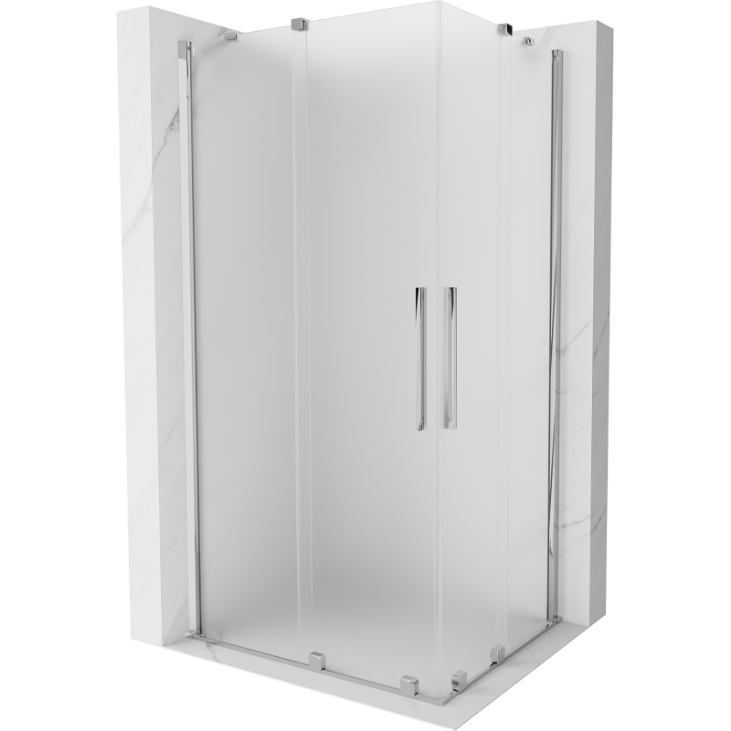 Mexen Velar Duo cabina de ducha deslizante 100 x 90 cm, escarcha, cromo - 871-100-090-32-01
