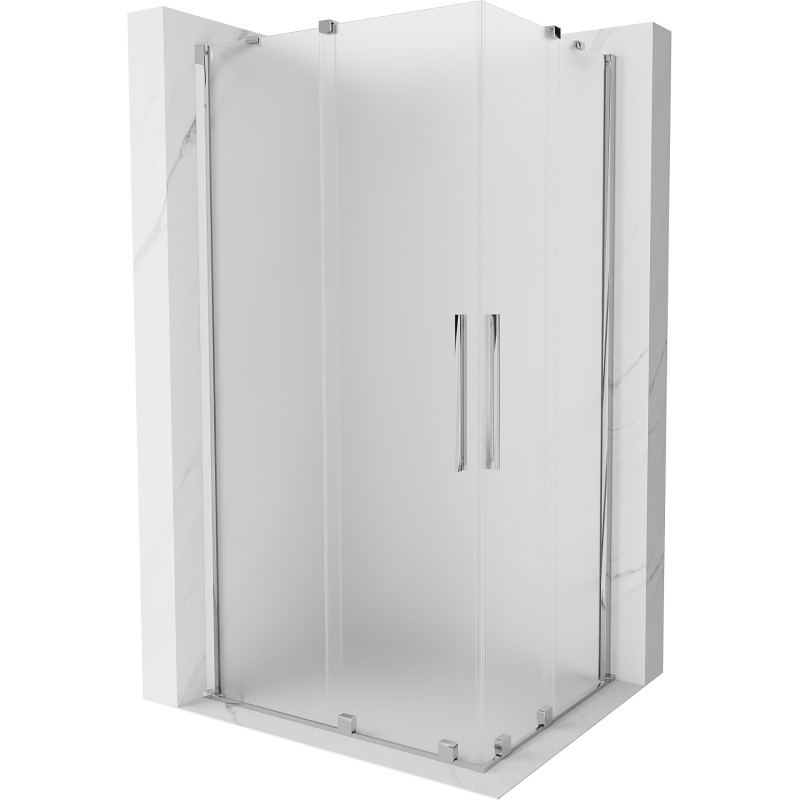 Mexen Velar Duo lükandustega dušikabiin 100 x 90 cm, härmatis, kroom - 871-100-090-32-01
