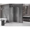 Mexen Velar Duo cabine de douche coulissante 90 x 80 cm, givré, chrome - 871-090-080-32-01